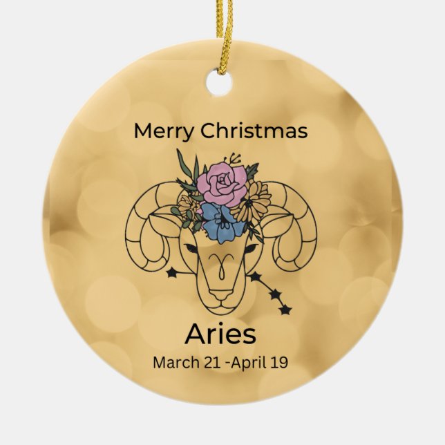 Aries Vintag Inspiriert Weihnachtsschmuck (Vorne)