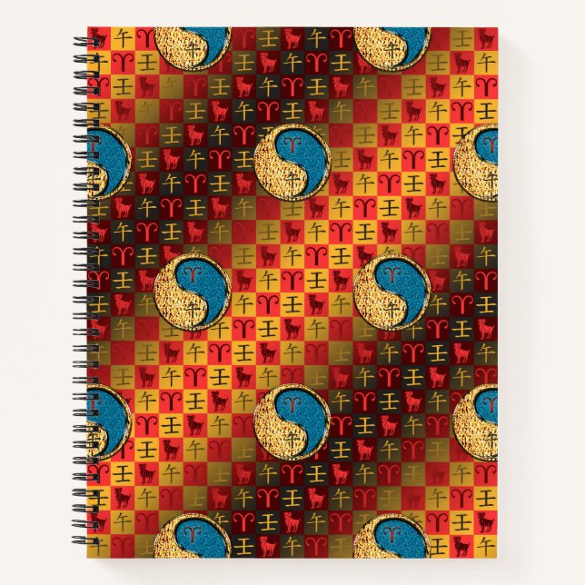 Aries & Water Horse Notizbuch (Vorderseite)