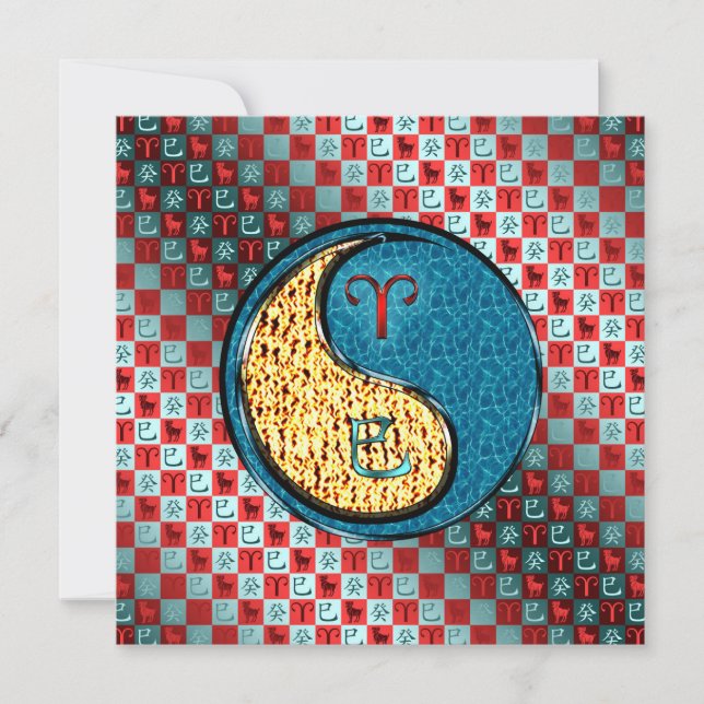 Aries & Water Schlange Karte