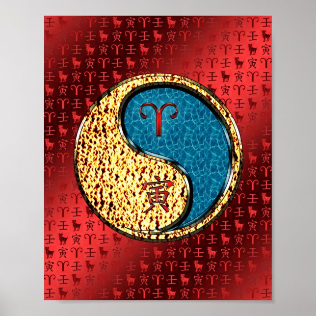 Aries & Water Tiger Poster (Vorne)