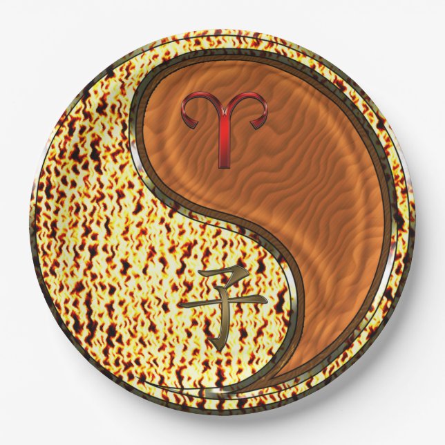 Aries & Wood Rat Pappteller (Vorderseite)