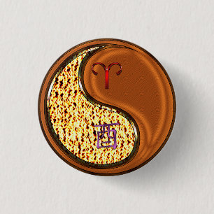 Aries & Wood Rooster Button