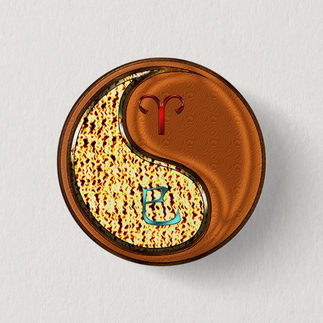 Aries & Wood Snake Button (Vorderseite)