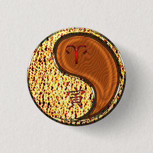 Aries & Wood Tiger Button