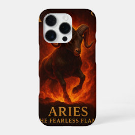 Aries Zodiac Art – Fiery Ram of Passion iPhone 16 Pro Hülle