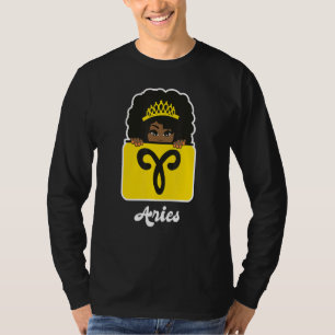Aries Zodiac Astrologie Schilderhoroskop Black Que T-Shirt