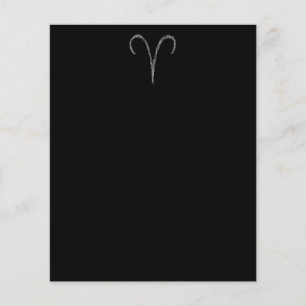 Aries. Zodiac Astrologie Zeichen. Schwarz.