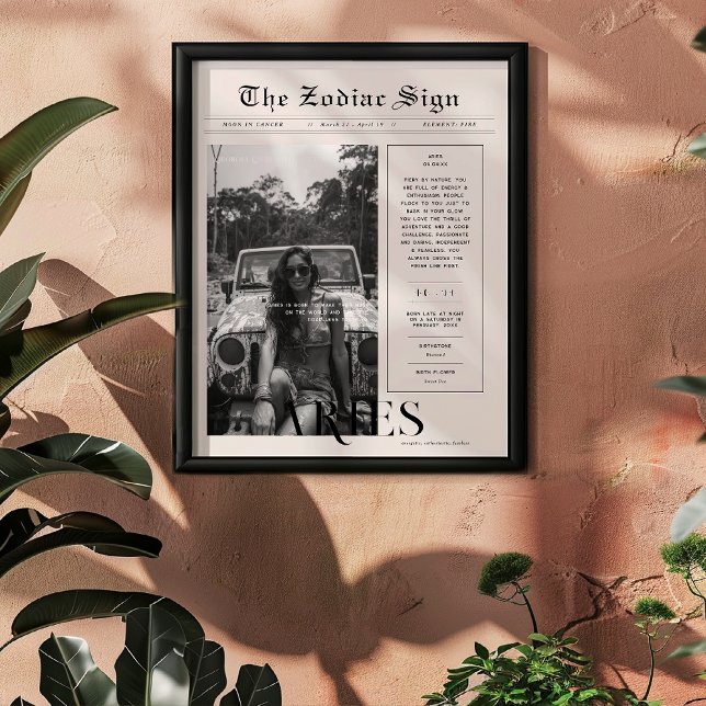 Aries | Zodiac Astrology Foto Newspapier Poster (Von Creator hochgeladen)