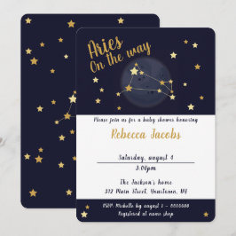 Aries zodiac Baby Shower Einladung