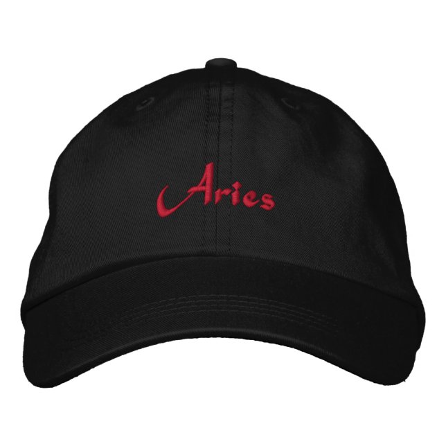 Aries Zodiac bestickte Hülle / Hat Kappe (Vorderseite)