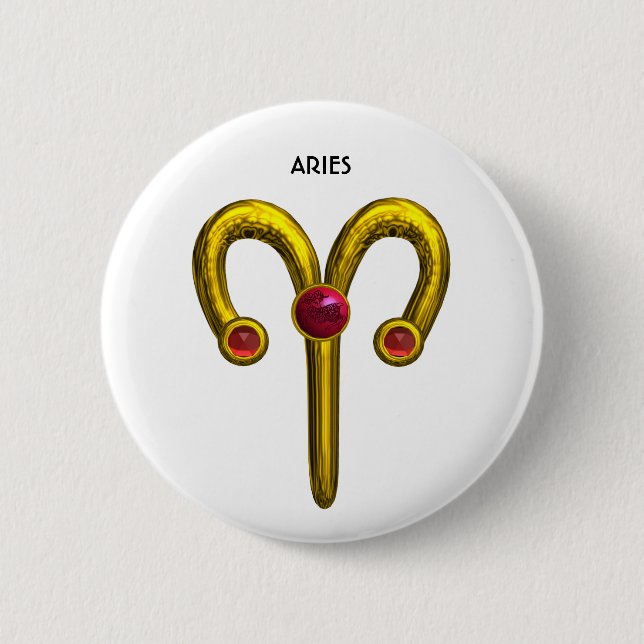 ARIES ZODIAC BIRTHDAY JEWEL BUTTON (Vorderseite)