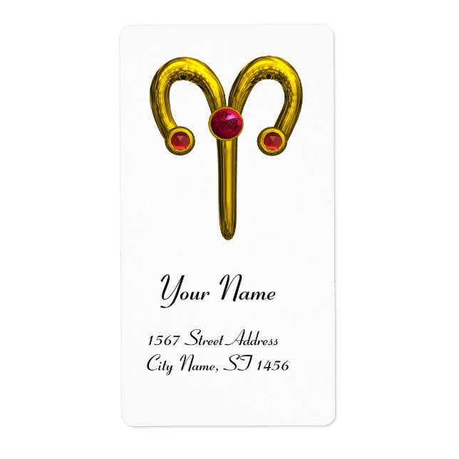 ARIES ZODIAC BIRTHDAY Red Ruby (Vorne)