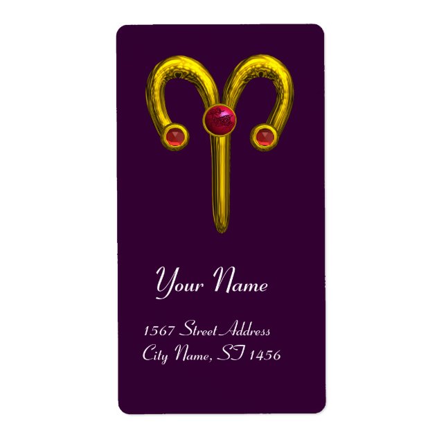 ARIES ZODIAC BIRTHDAY Red Ruby (Vorne)