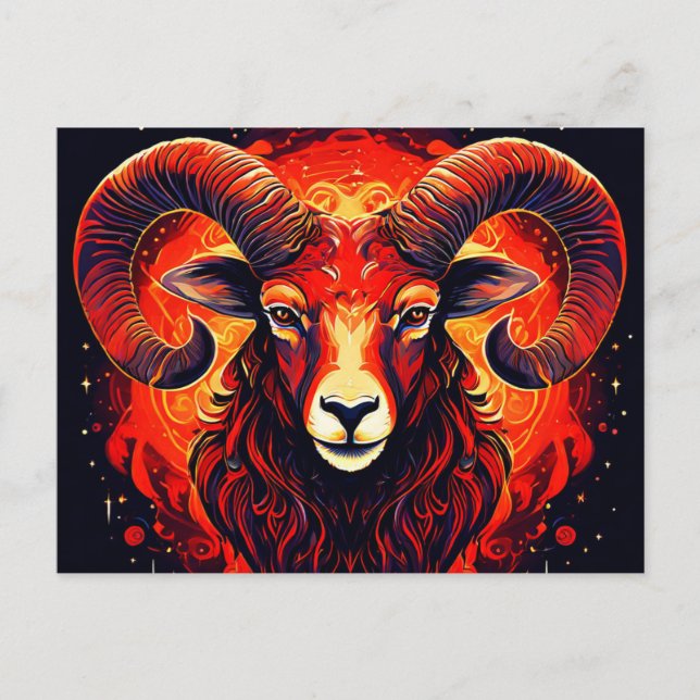 Aries Zodiac Collection Postkarte (Vorderseite)
