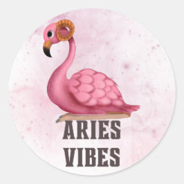 Aries Zodiac Decal für Astrologie Liebhaber Runder Aufkleber
