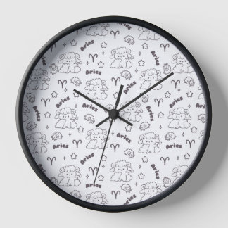 Aries Zodiac Elegance - Line Kunst, Dichtung und M Uhr