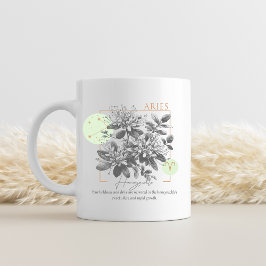 Aries zodiac Geburtsmonat Geburtstag Blume Kaffeetasse