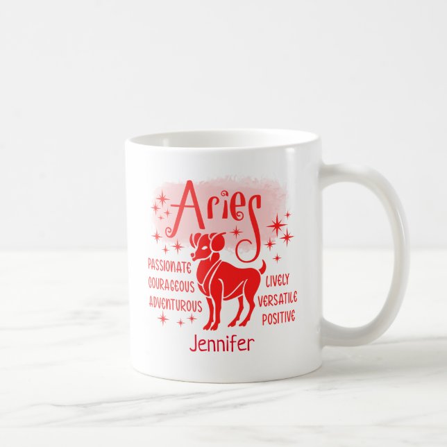 Aries Zodiac Horoscope Kaffeetasse (Rechts)