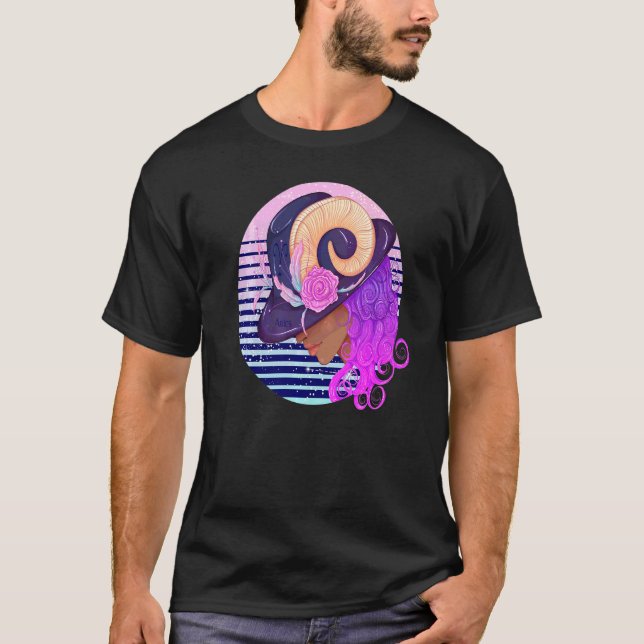 Aries Zodiac Horoscope Ram Socket Grip T-Shirt (Vorderseite)