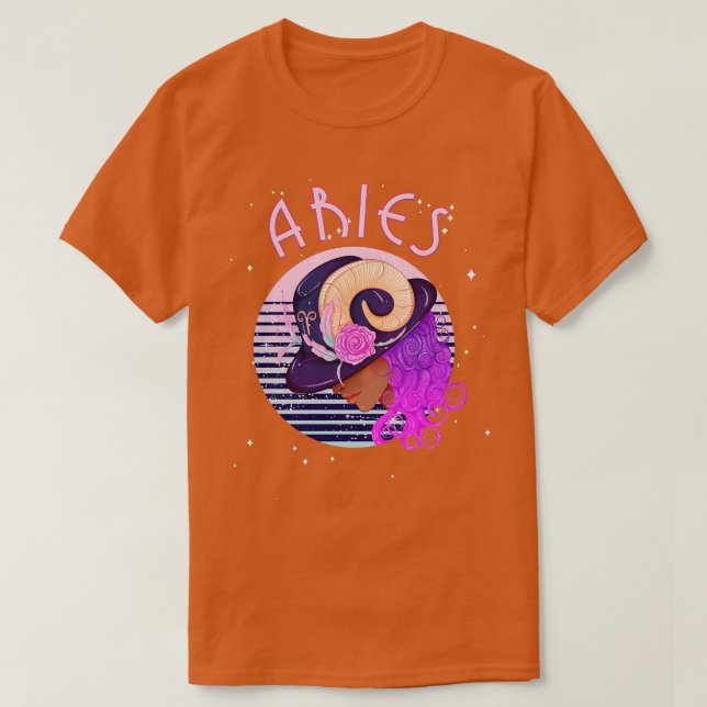 Aries Zodiac Horoskop Geburt Tarot Astrolo T-Shirt (Design vorne)