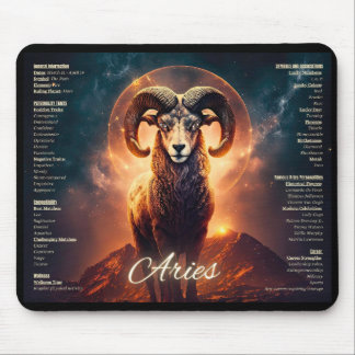 Aries Zodiac Mouse Pad - Bold Ram Design mit Arie Mousepad