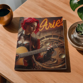 Aries Zodiac Musician Guitar Decoupage Seidenpapier