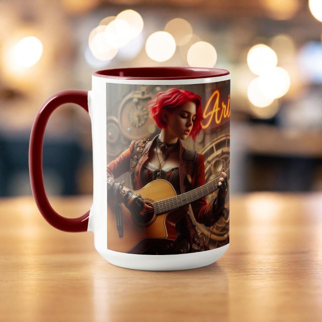 Aries Zodiac Musician Guitar Tasse (Von Creator hochgeladen)