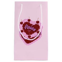 Aries Zodiac Pastel Heart Birthday Cake Kleine Geschenktüte