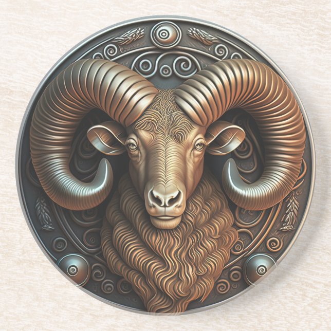 Aries Zodiac Sign Aries Horoskop Getränkeuntersetzer (Vorne)