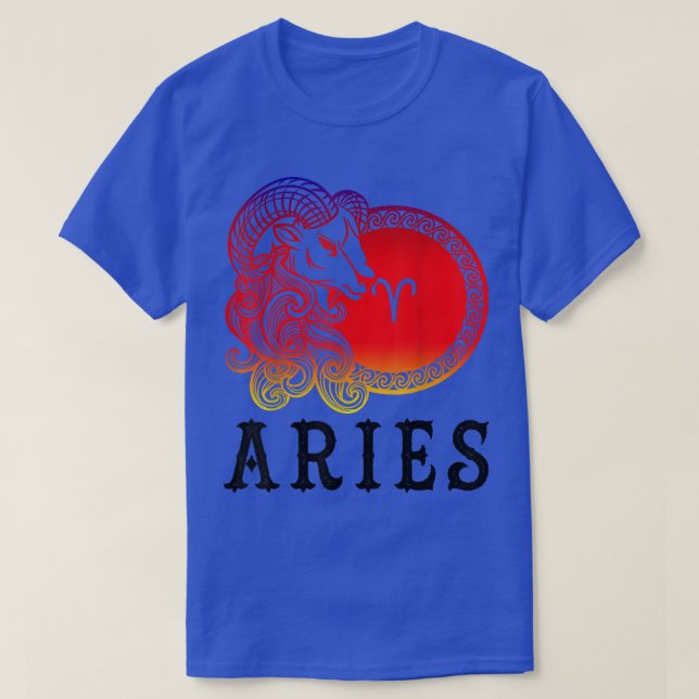 Aries Zodiac Sign, Aries Ram zodiac sign  T-Shirt (Design vorne)