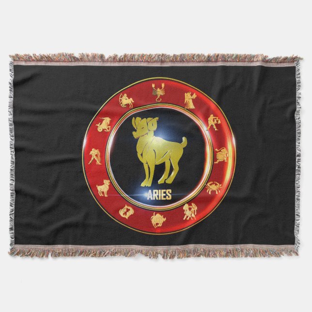 Aries Zodiac Sign Astrologie Decke (Vorderseite)