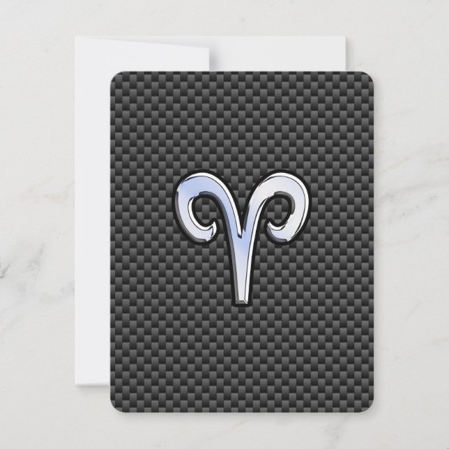 Aries Zodiac Sign auf Holzkohlefaser Print (Vorderseite)