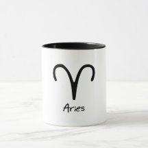 Aries Zodiac Sign auf weißem Hintergrund