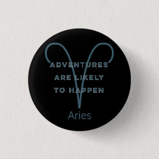Aries Zodiac Sign Fusion Zitat in Blue Text Geburt Button