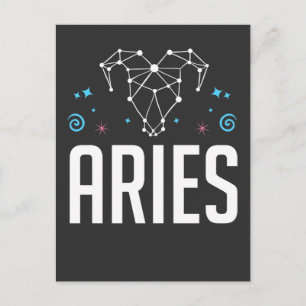 Aries Zodiac Sign Horoskop Constellation Postkarte