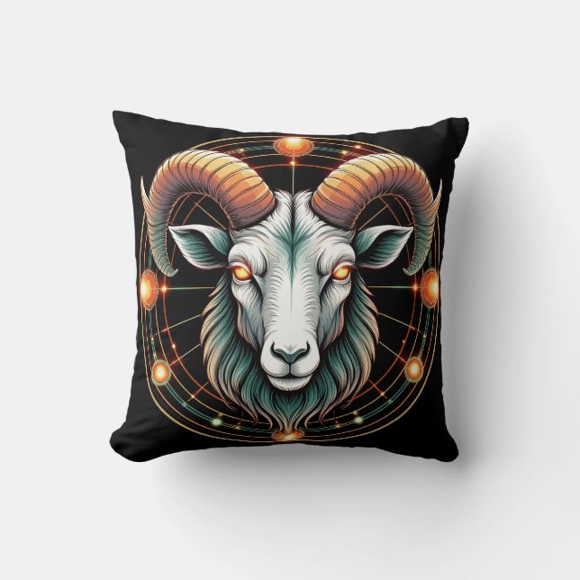 Aries Zodiac Sign Kissen (Vorderseite)