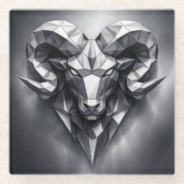 Aries zodiac sign masculine style glasuntersetzer