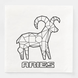 Aries Zodiac Sign Napkin Serviette