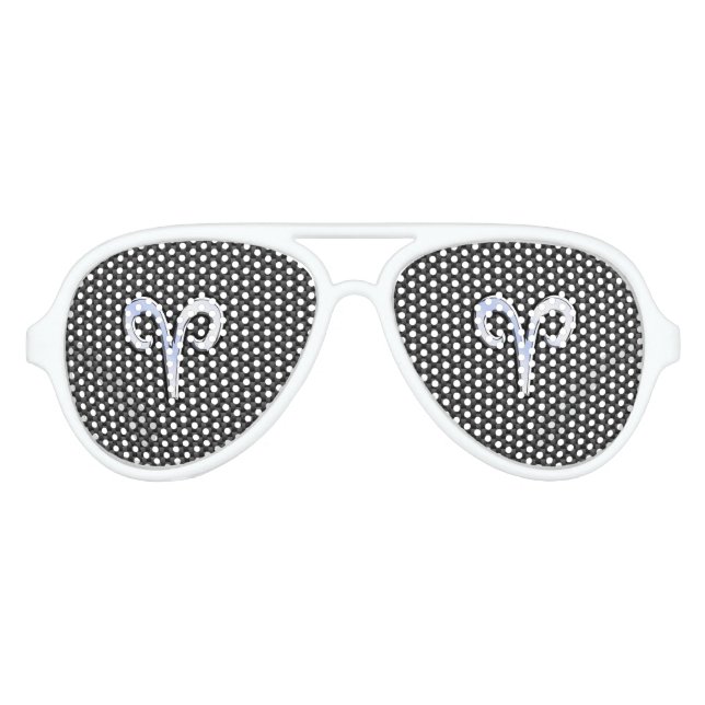 Aries Zodiac Sign on Carbon Fibre Style Sonnenbrille (Vorderseite)
