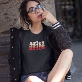 Aries Zodiac Sign | Red Power Color T - Shirt