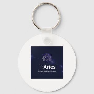 Aries Zodiac Sign Sticker Schlüsselanhänger