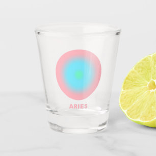 Aries Zodiac Sign Stylish Gradient Schnapsglas