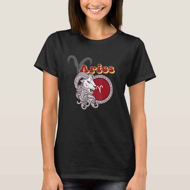 Aries Zodiac Sign T-Shirt (Vorderseite)