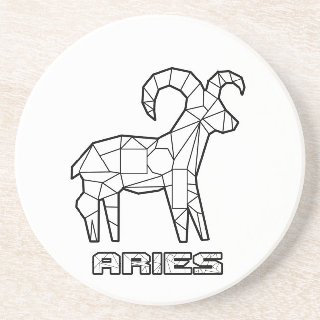 Aries Zodiac Sign Untersetzer (Vorne)