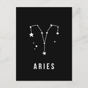 Aries Zodiac Sign Zitat Postkarte