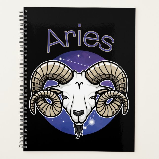 Aries Zodiac Signature Calendar Planer (Vorderseite)