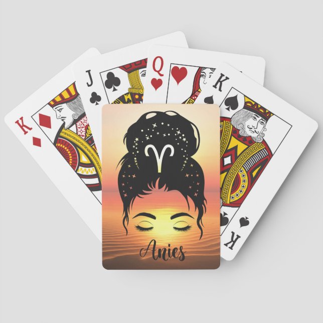 Aries zodiac spielkarten (Rückseite)