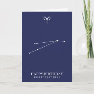 Aries Zodiac Star Sign Custom Geburtstag Karte
