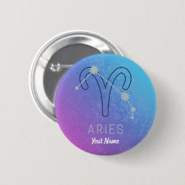Aries Zodiac Star Sign Horoskop Constellation Button
