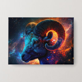 Aries Zodiac Star Sign - Knopf Rechteck Button